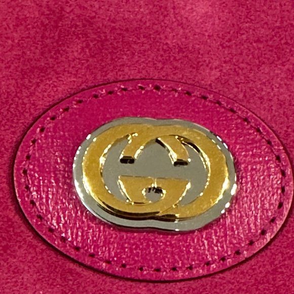 Gucci GG Suede Marina Shoulder Bag in Pink NEW IN DUSTBAG - Picture 9 of 10